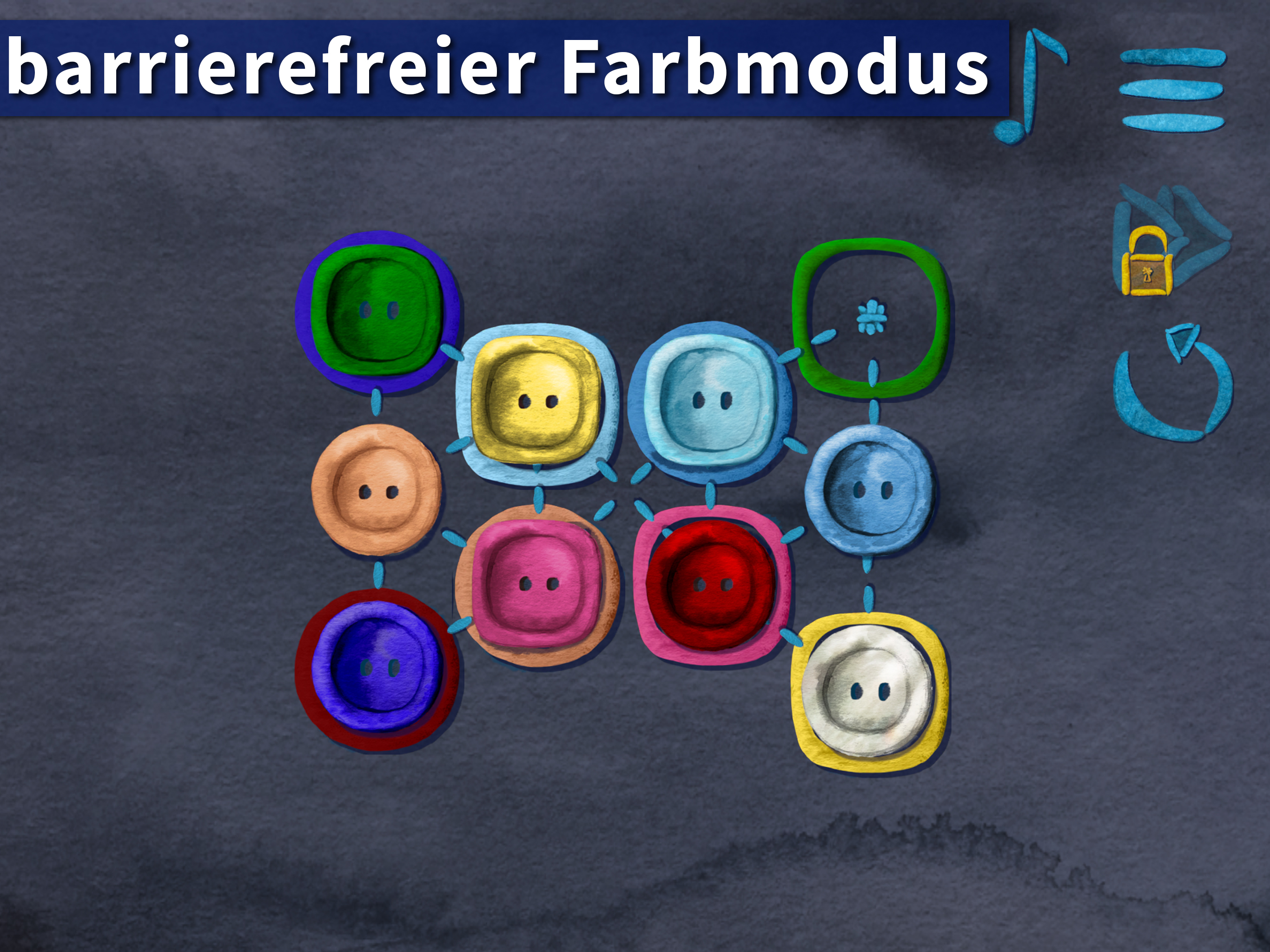 buttons auf Zeit mit Ablenkung